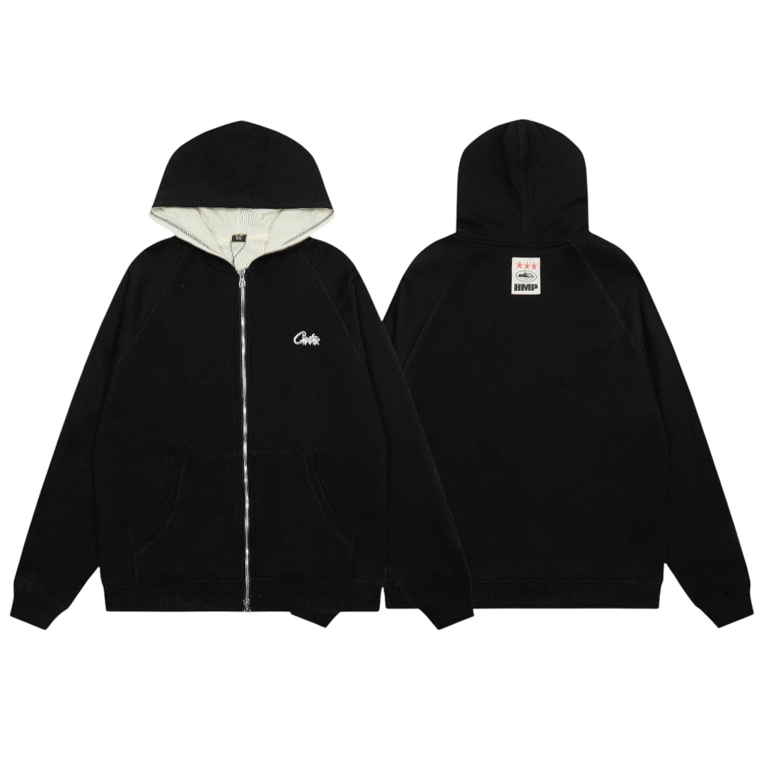 Corteiz RTW HMP Thermal Zip Hoodie - Black