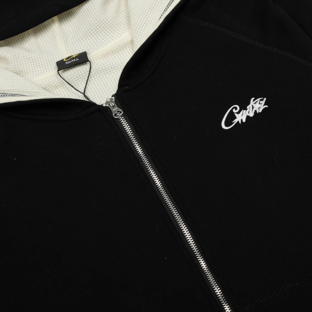 Corteiz RTW HMP Thermal Zip Hoodie - Black