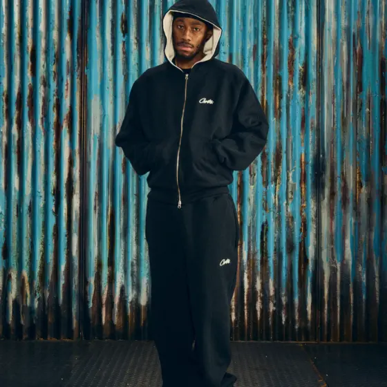 Corteiz RTW HMP Thermal Zip Hoodie - Black