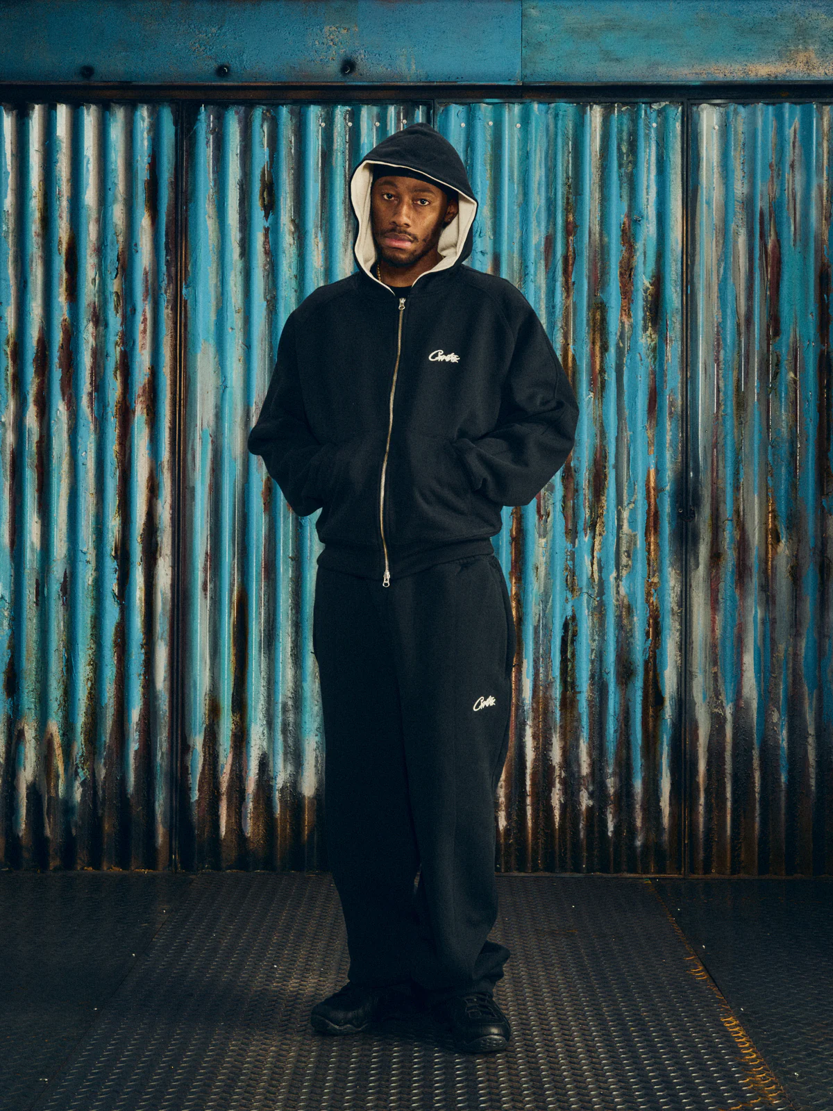 Corteiz RTW HMP Thermal Zip Hoodie - Black