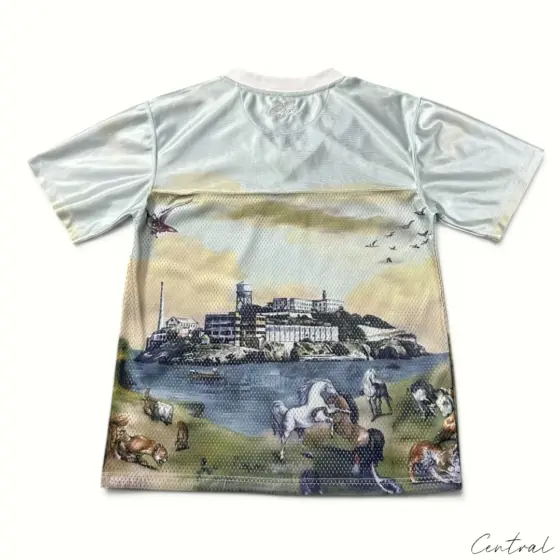Corteiz Narnia Football Jersey 'Blue/Cream'