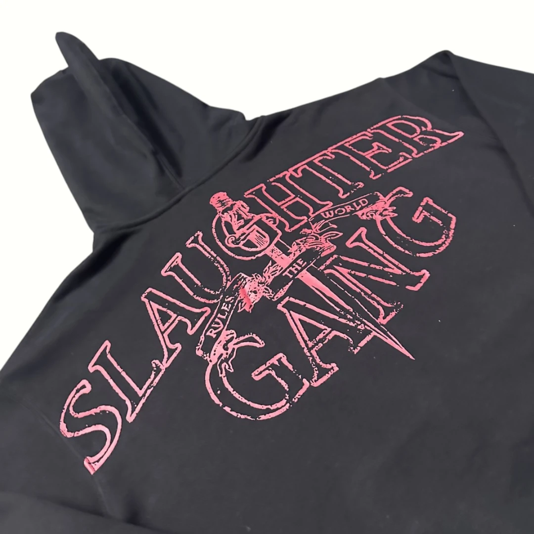 Corteiz x Slaughter Gang 21 Savage Zip Up Hoodie Black