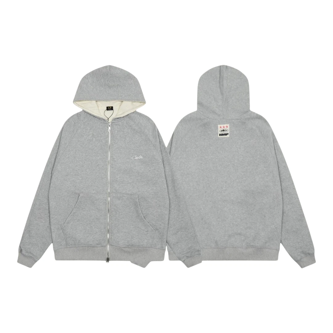 Corteiz HMP Thermal Zip Hoodie [Heather Grey]