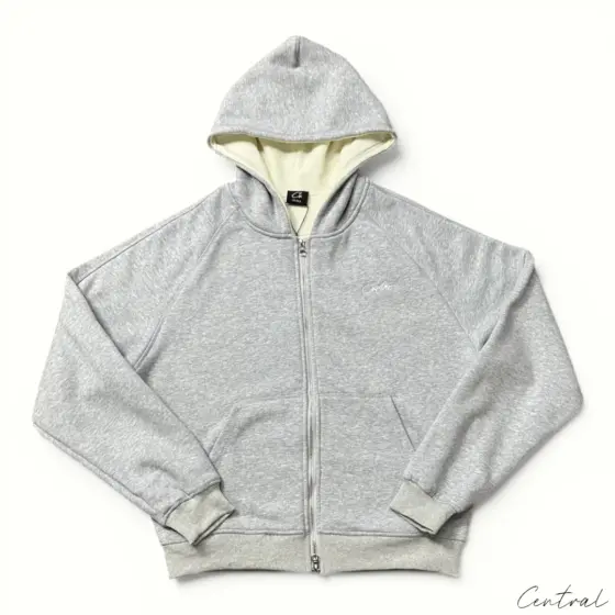 Corteiz HMP Thermal Zip Hoodie [Heather Grey]