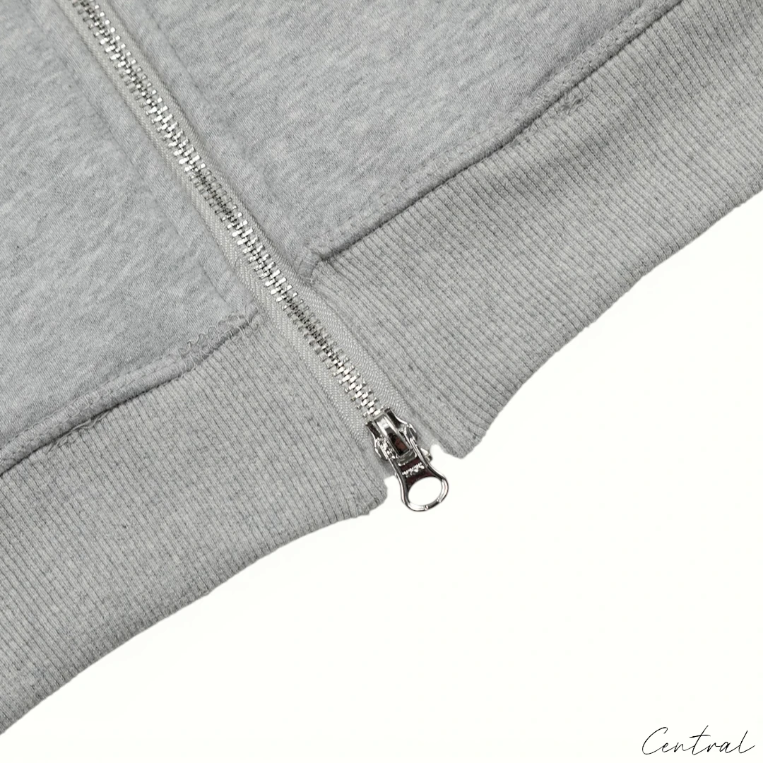 Corteiz HMP Thermal Zip Hoodie [Heather Grey]