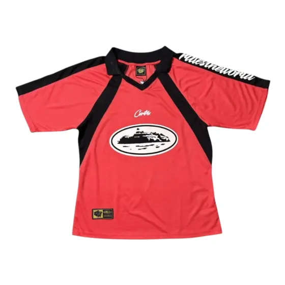 Corteiz Alcatraz Football Jersey - Red/Black