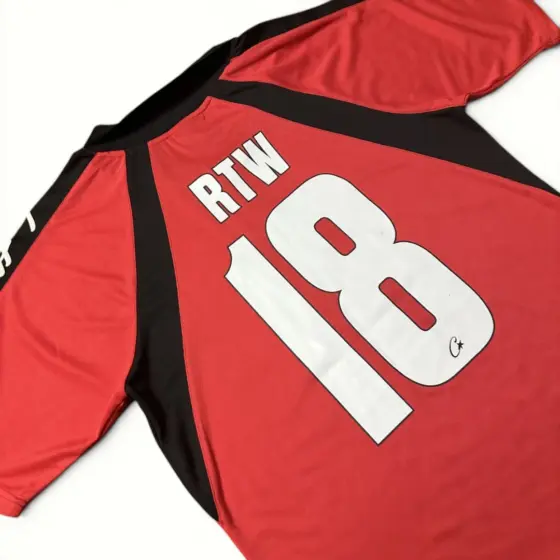 Corteiz Alcatraz Football Jersey - Red/Black