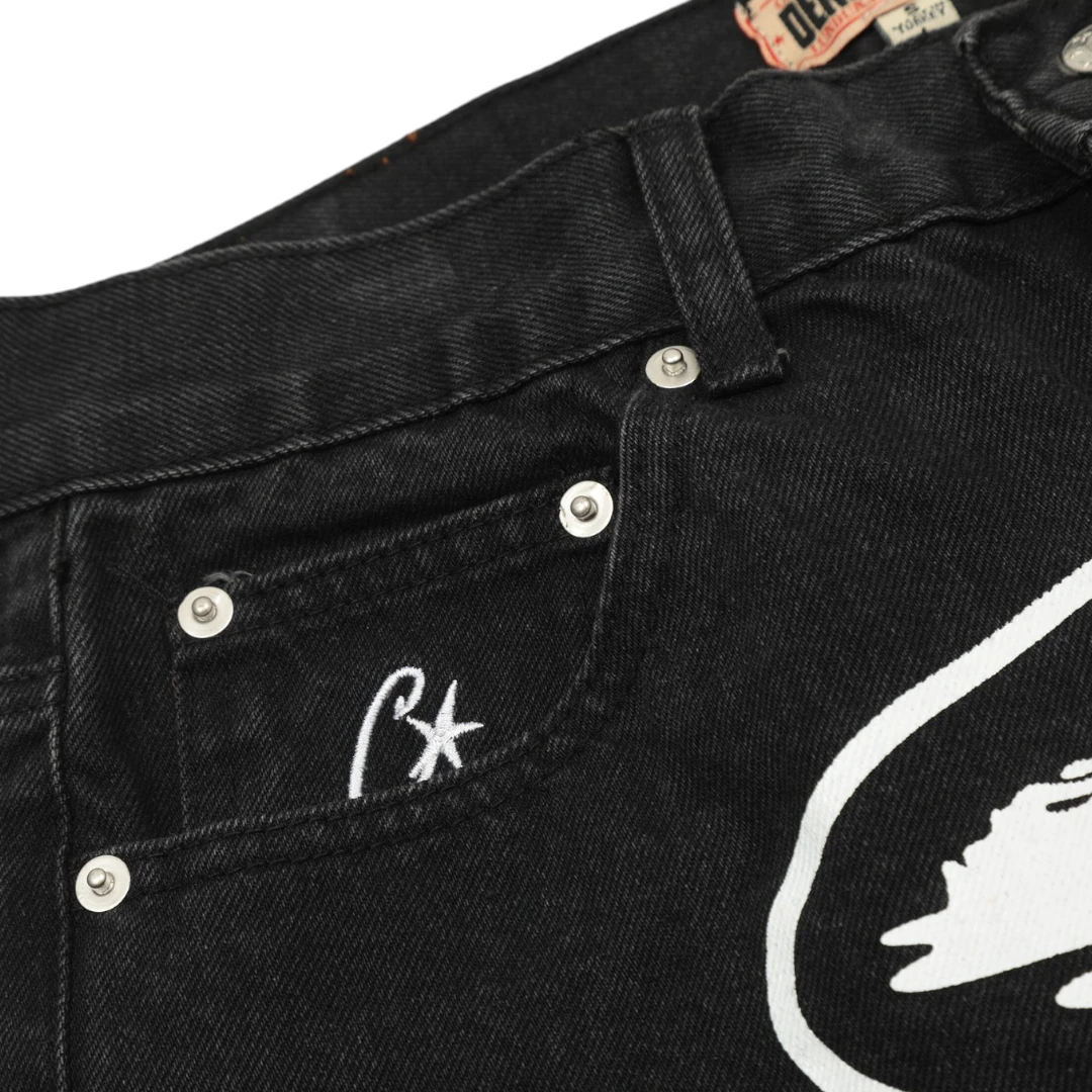 Corteiz Alcatraz Denim Shorts
