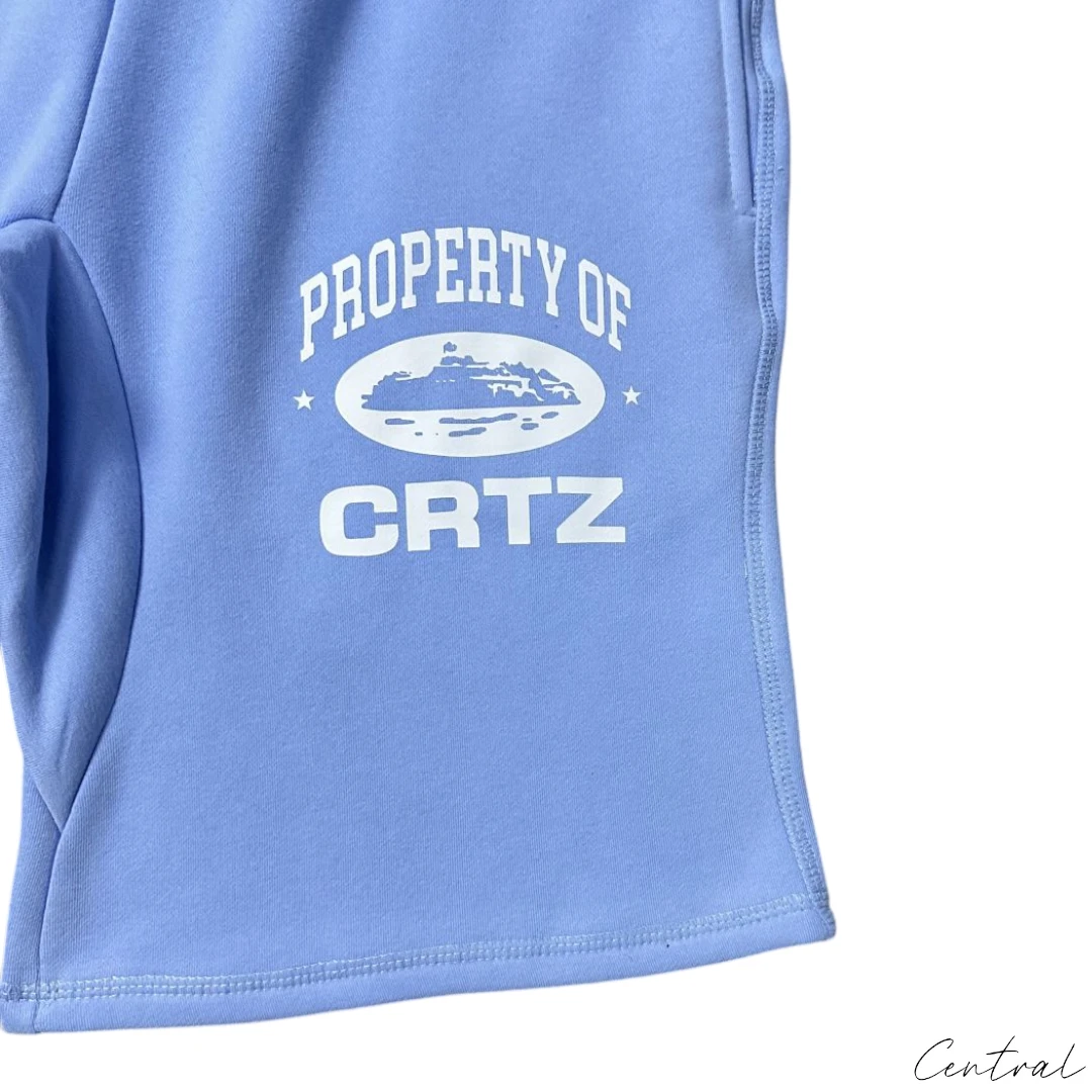 Corteiz RTW Property Shorts – Baby Blue