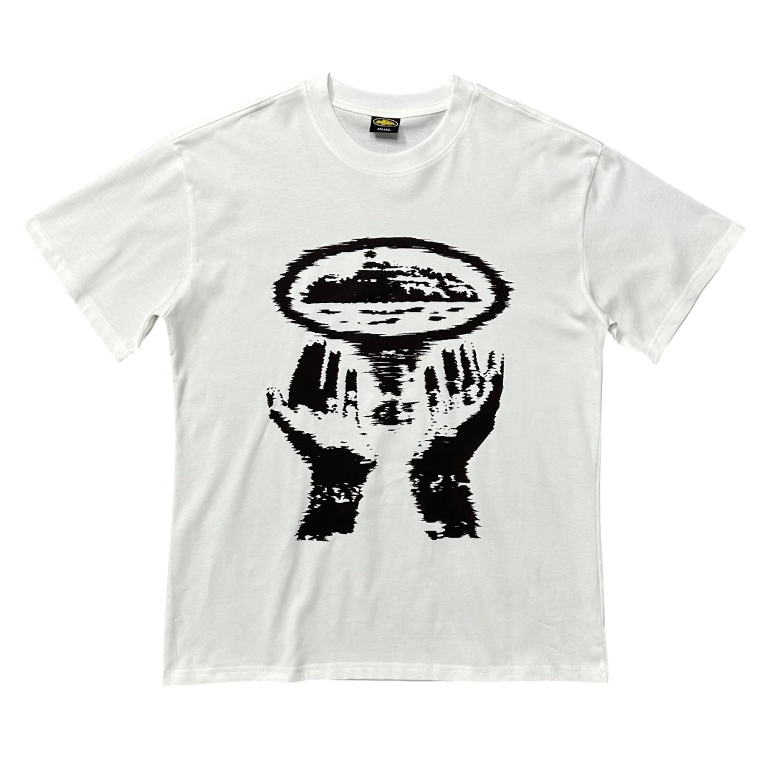Corteiz Hands Alcatraz T-Shirt – White