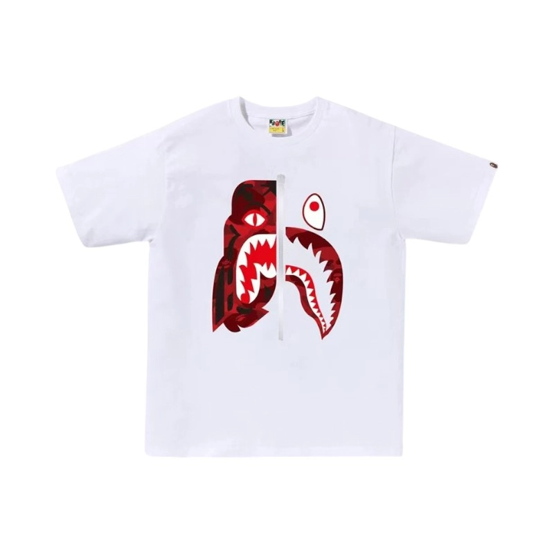 BAPE Color Camo Tiger Tee - white red