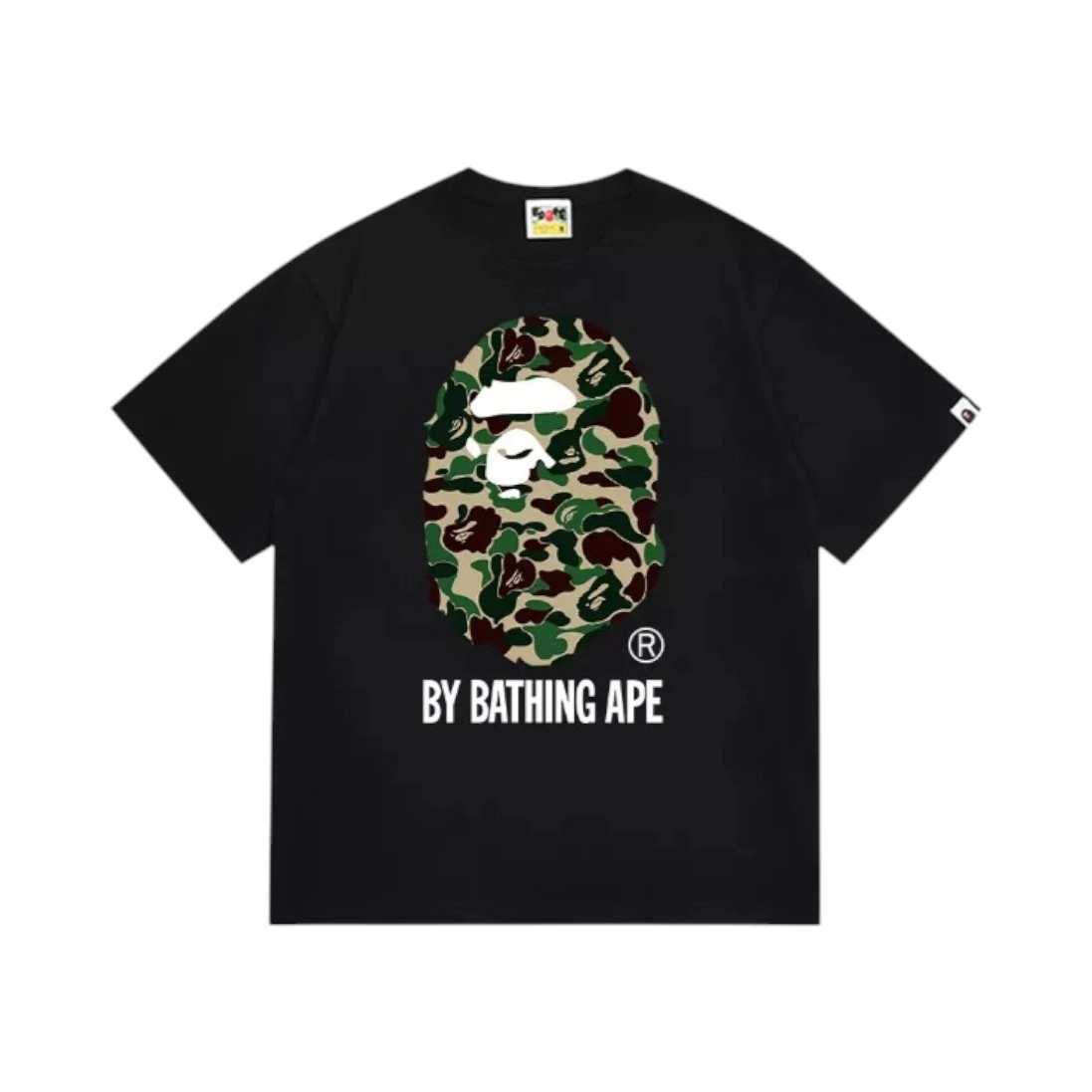 BAPE A BATHING APE Abc Camo By Bathing Ape Tee - black green