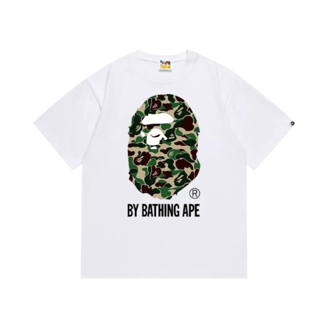 BAPE A BATHING APE Abc Camo By Bathing Ape Tee - white green