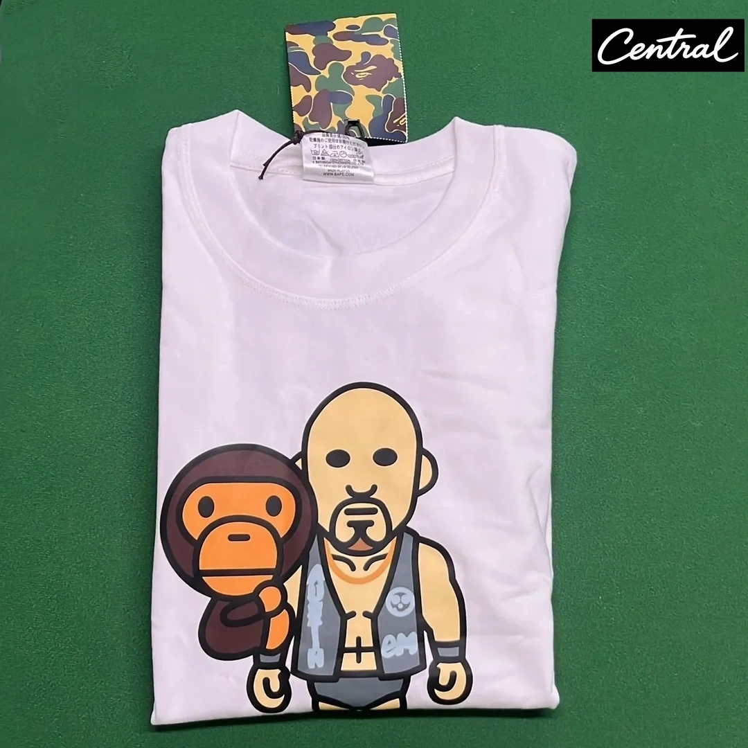 BAPE x Fanatics x WWE Stone Cold Steve Austin Baby Milo Relaxed Fit Tee - White