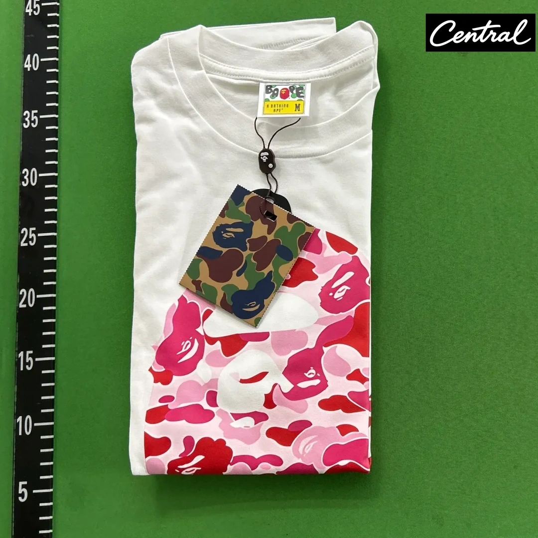 BAPE ABC CAMO BY BATHING TEE - white powder