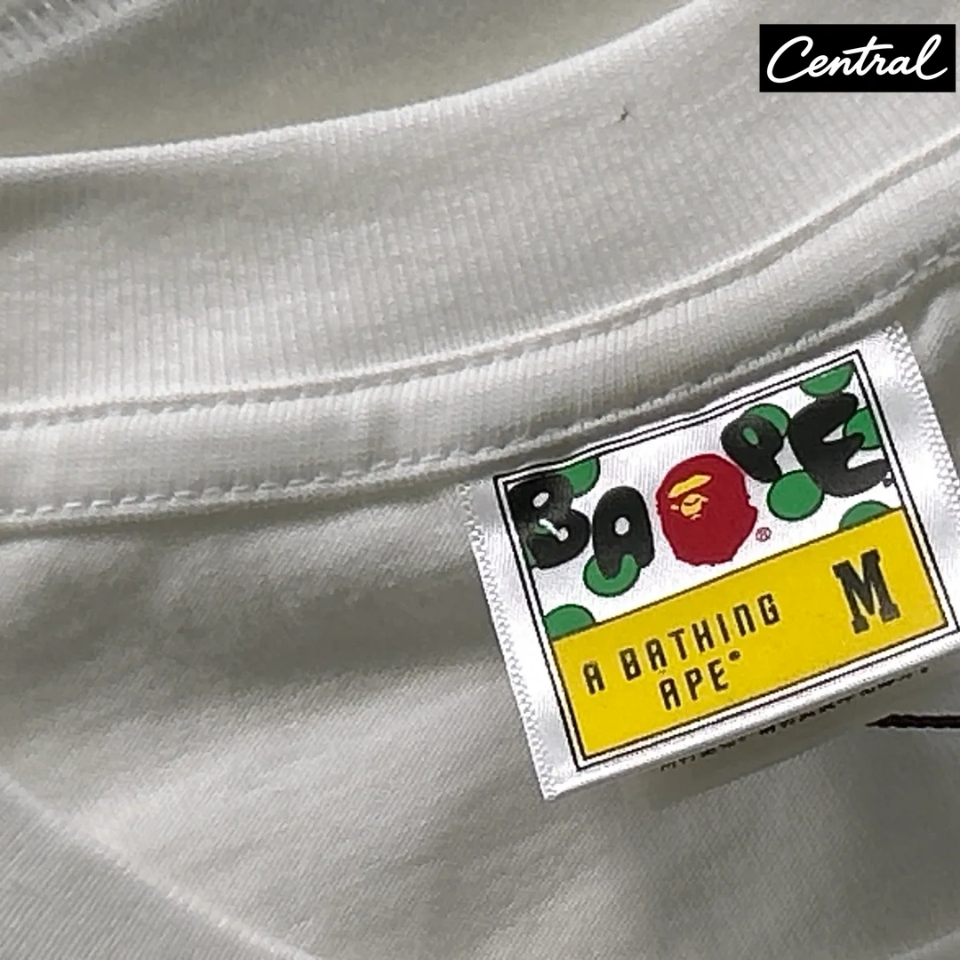 BAPE A BATHING APE Abc Camo By Bathing Ape Tee - white green