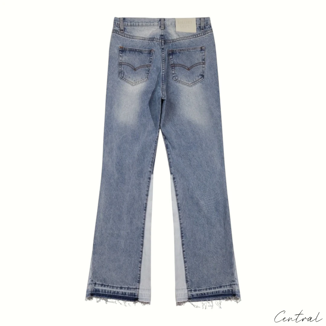 Gallery Dept. Flared Denim Jeans - Blue / Light Gray
