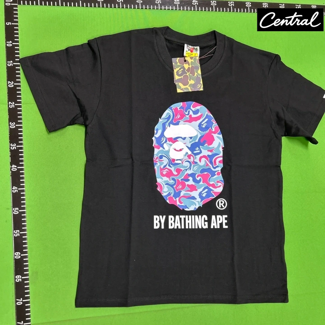 BAPE Marble Camo Big Ape Head Tee - Black