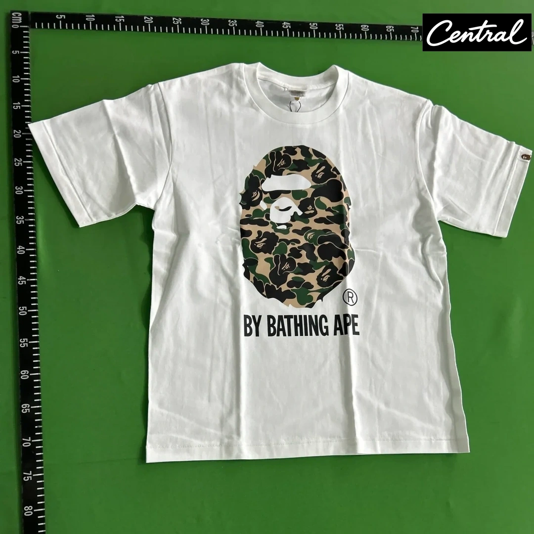 BAPE A BATHING APE Abc Camo By Bathing Ape Tee - white green
