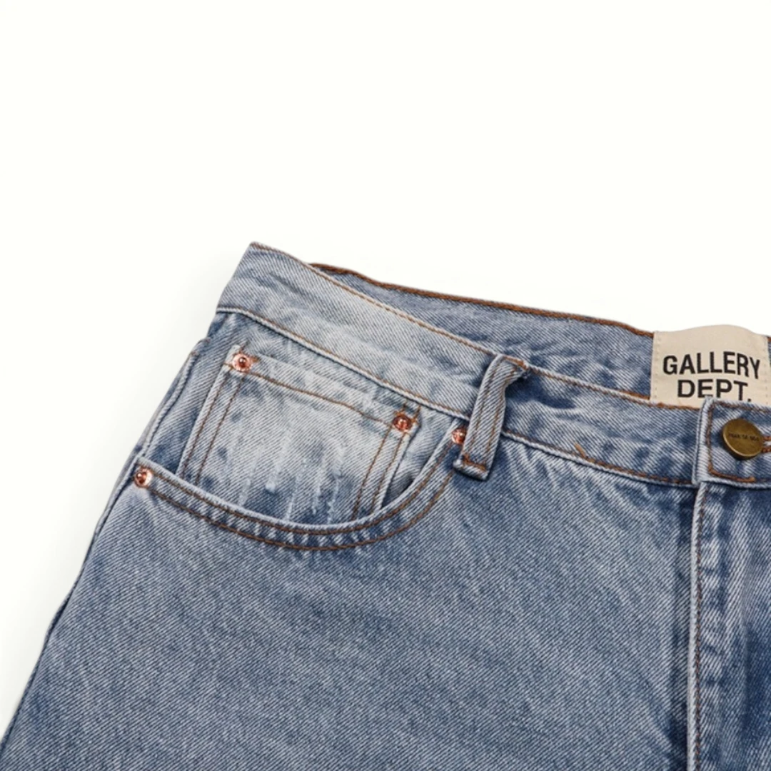 Gallery Dept. Flared Denim Jeans - Blue / Light Gray