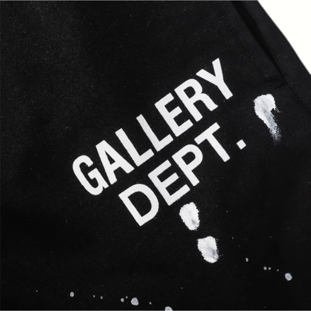 Gallery Dept. Paint Splatter Sweat Shorts - Black