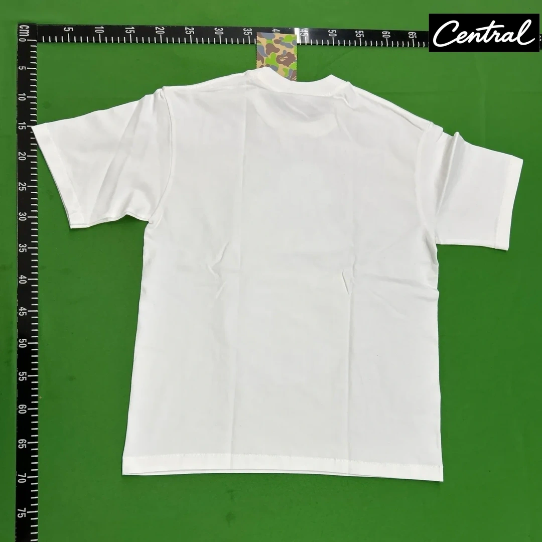 BAPE ABC Camo Milo On Big Ape Tee - white blue