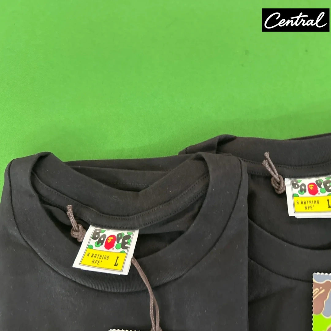 BAPE ABC Camo Milo On Big Ape Tee - black fans