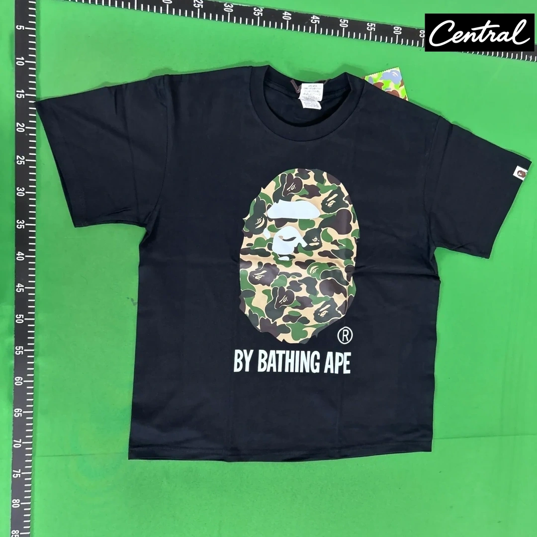 BAPE A BATHING APE Abc Camo By Bathing Ape Tee - black green