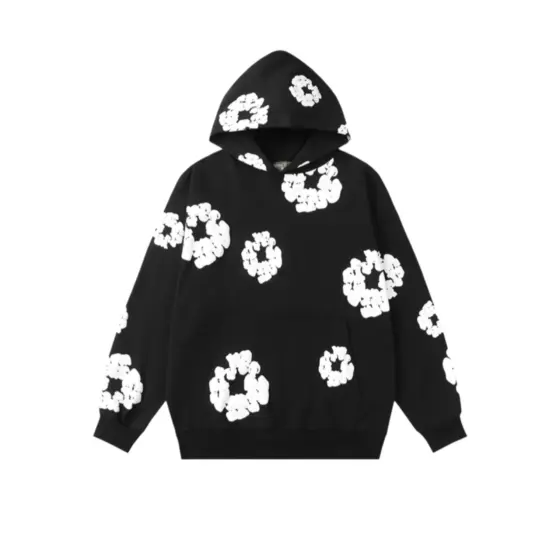 DENIM TEARS THE COTTON WREATH HOODIE BLACK