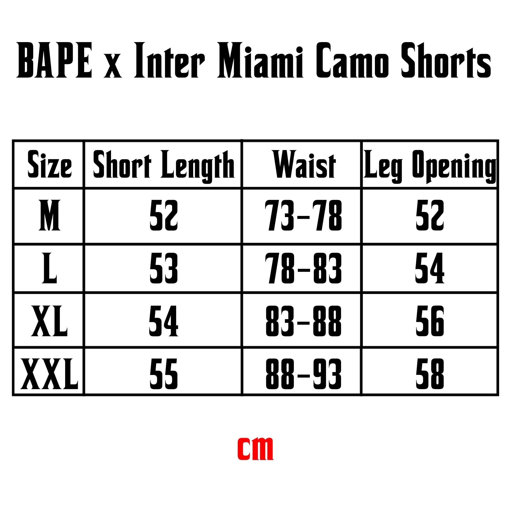 BAPE x Inter Miami Camo Shorts "Pink"