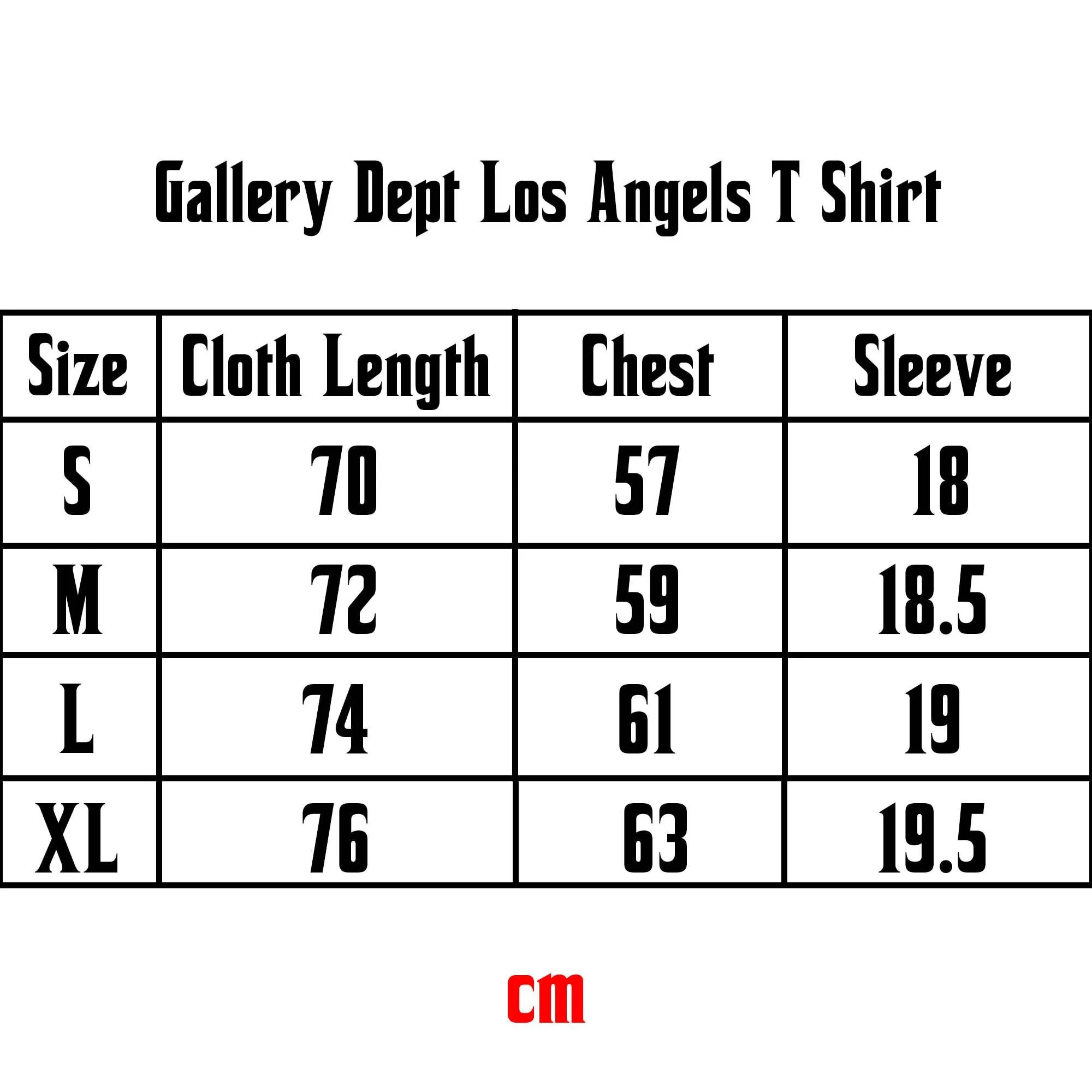 Gallery Dept Los Angels T Shirt black