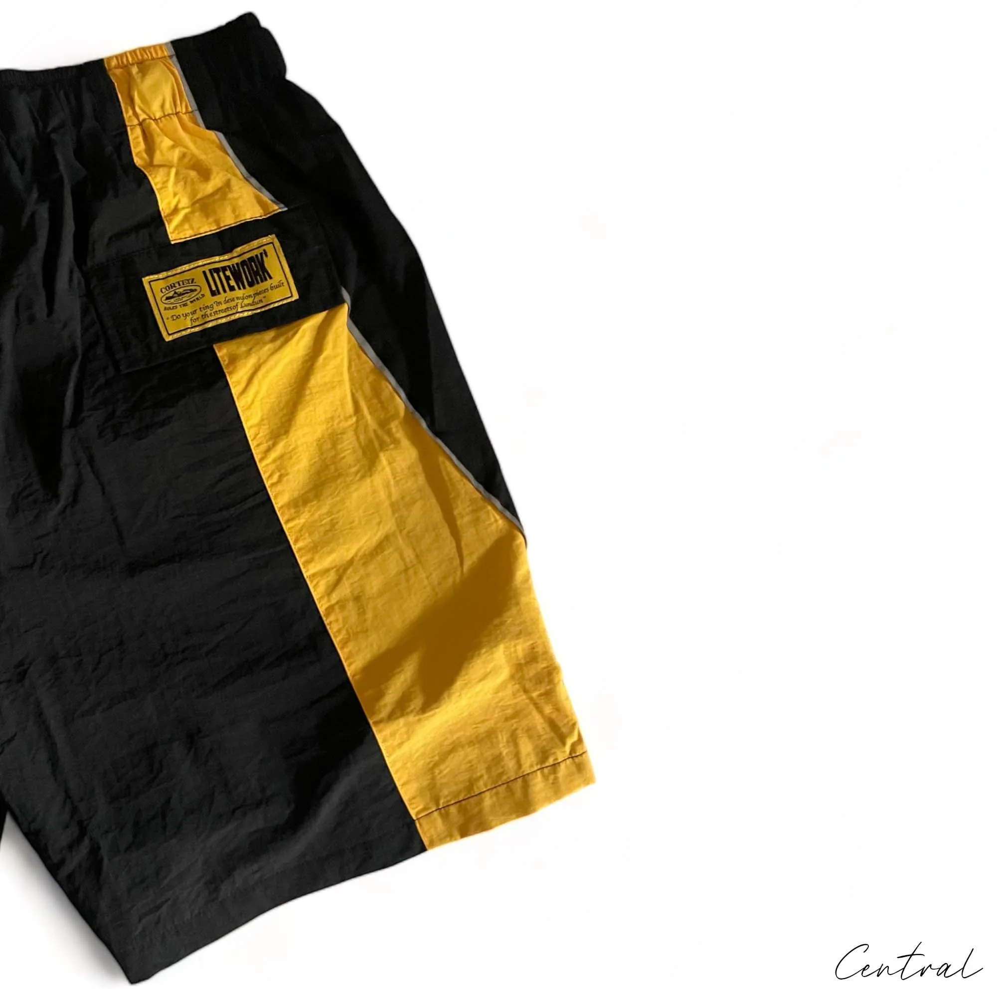 Corteiz Spring Shorts Black-Yellow