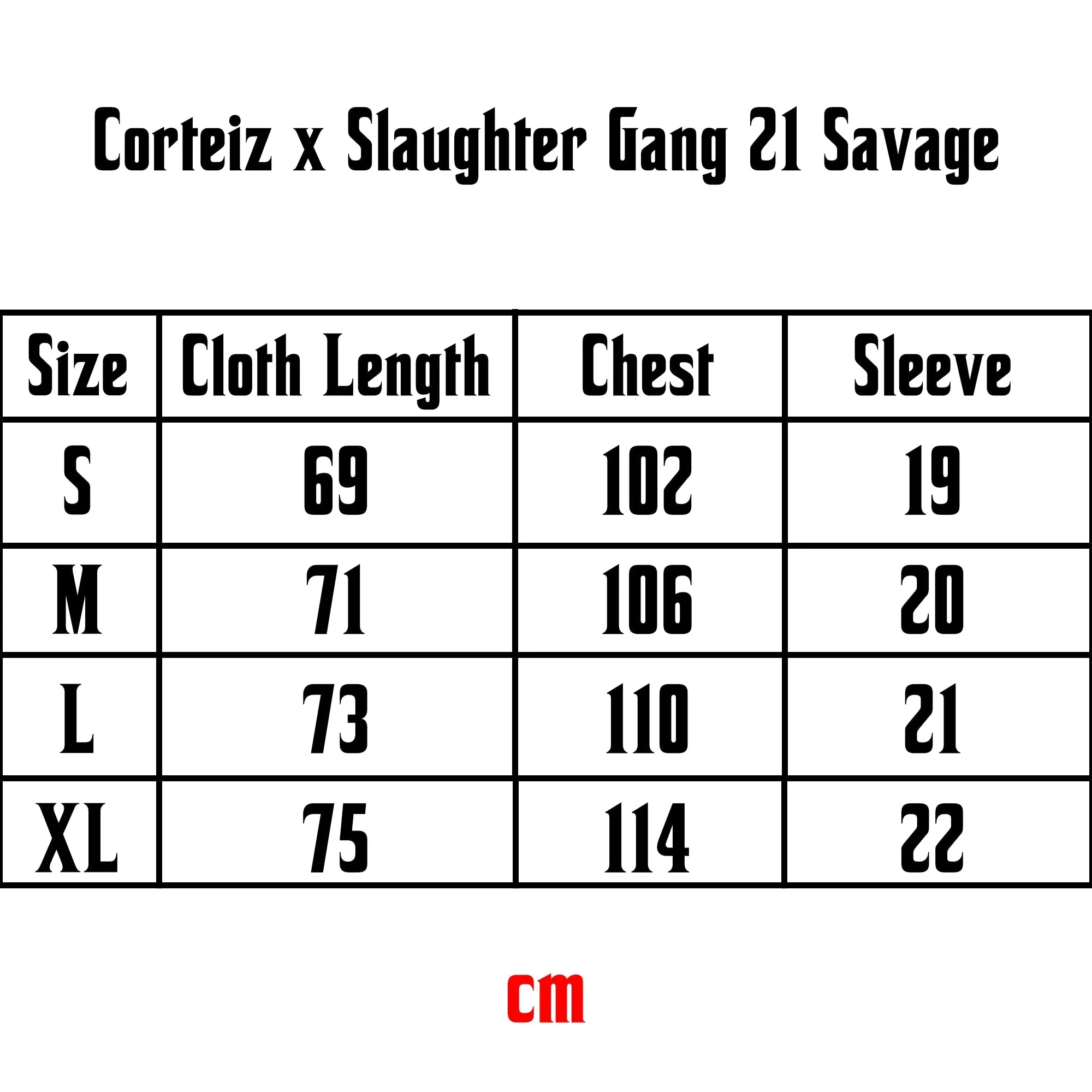 Corteiz x Slaughter Gang 21 Savage T-shirt
