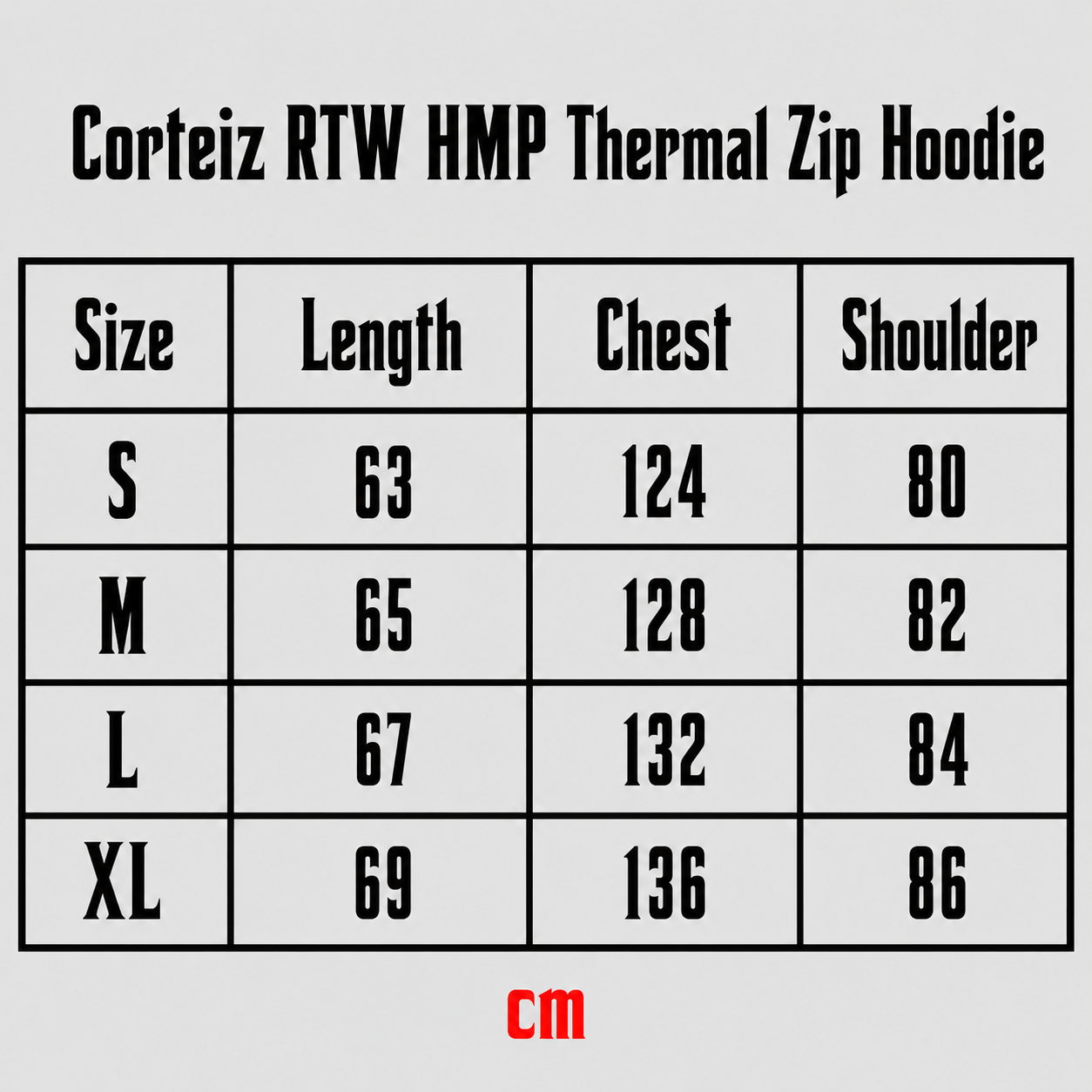 Corteiz RTW HMP Thermal Zip Hoodie - Black