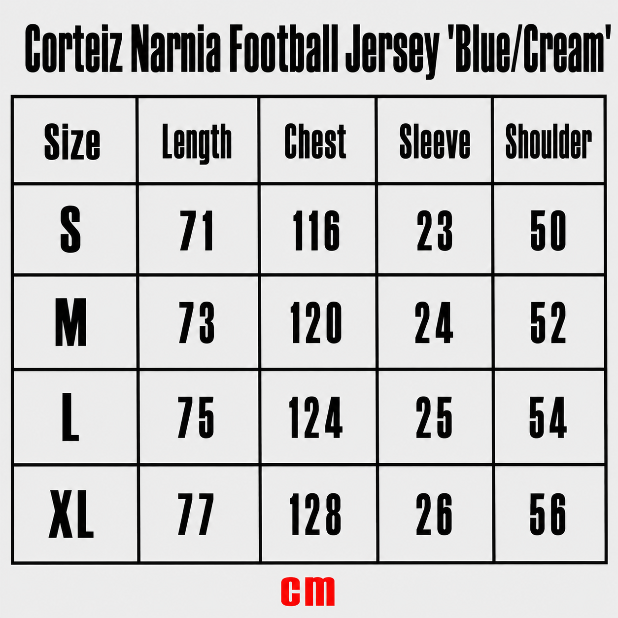 Corteiz Narnia Football Jersey 'Blue/Cream'