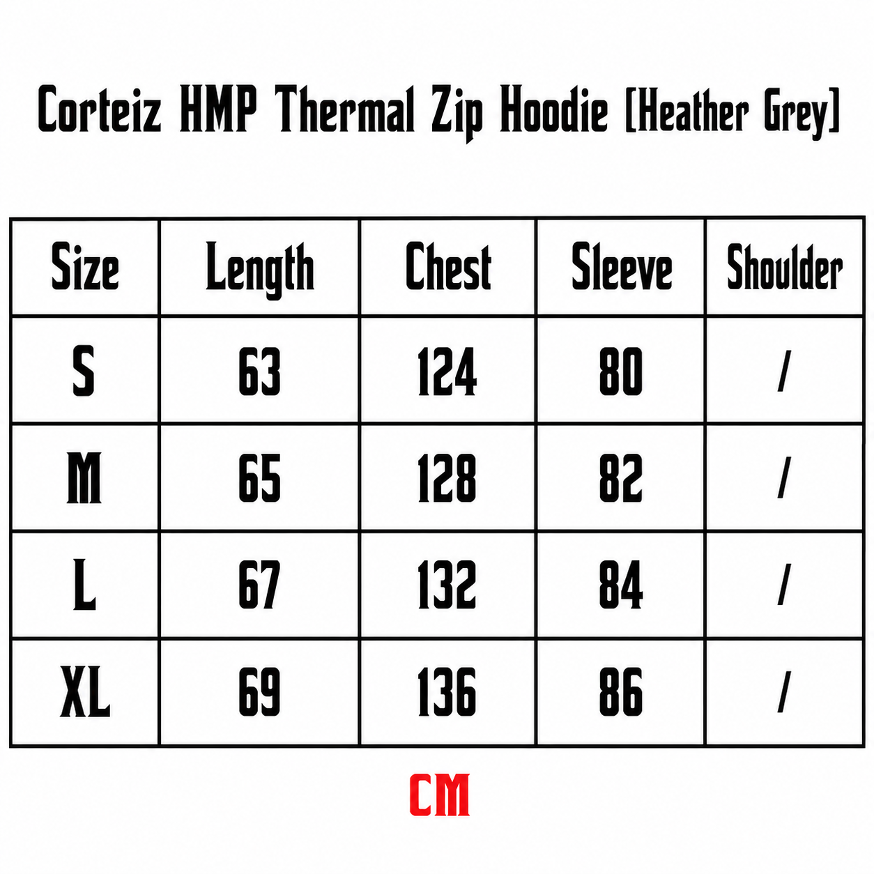 Corteiz HMP Thermal Zip Hoodie [Heather Grey]