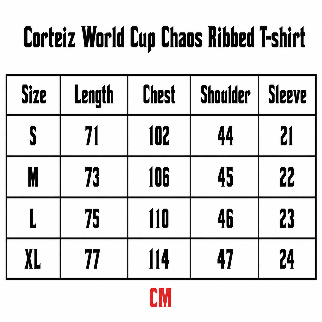 Corteiz World Cup Chaos Ribbed T-shirt