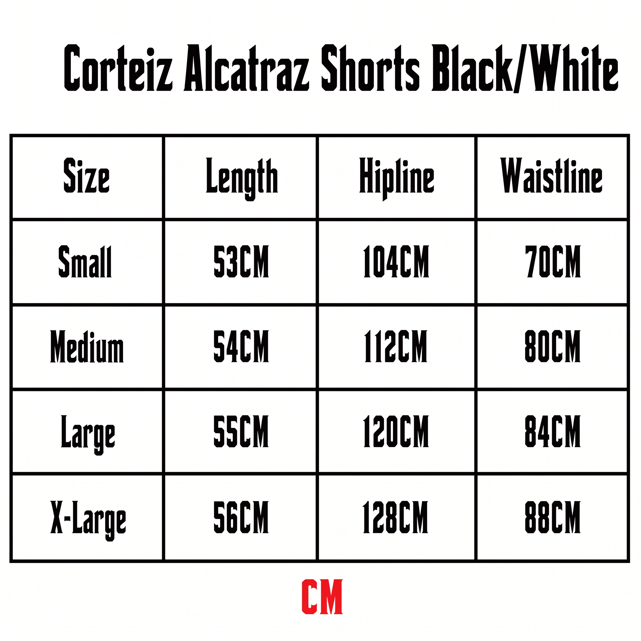 Corteiz Alcatraz Shorts Black/White