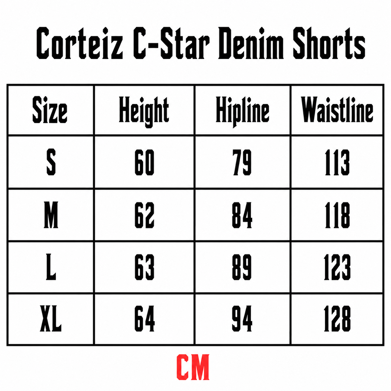 Corteiz C-Star Denim Shorts 'Black'