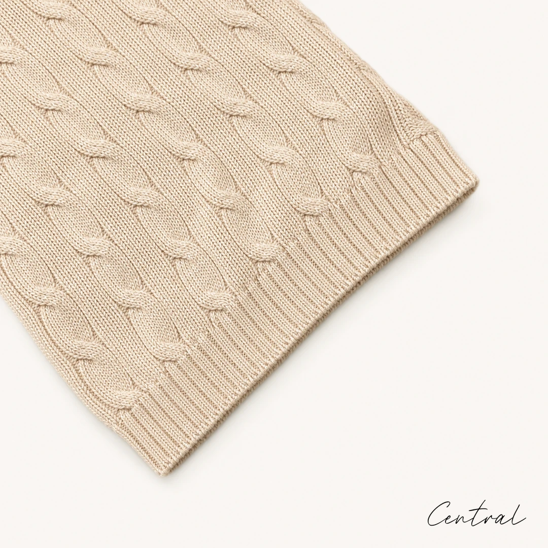 Polo Ralph Lauren Cable-Knit Cotton Jumper - Heather Beige
