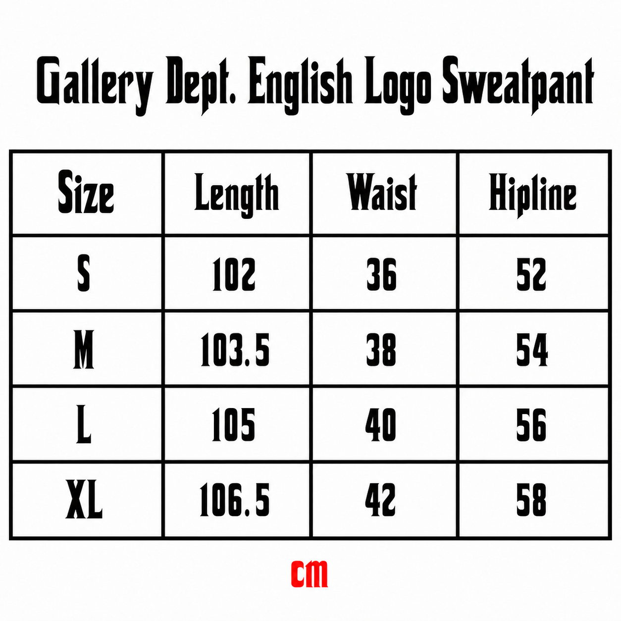 Gallery Dept. English Logo Sweatpant - Black