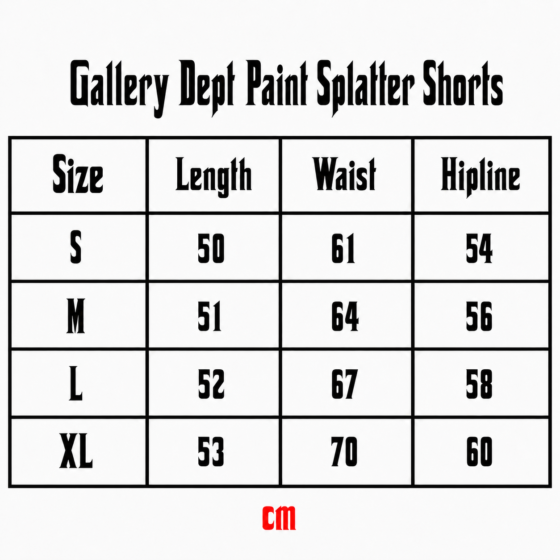 Gallery Dept Paint Splatter Shorts – Red