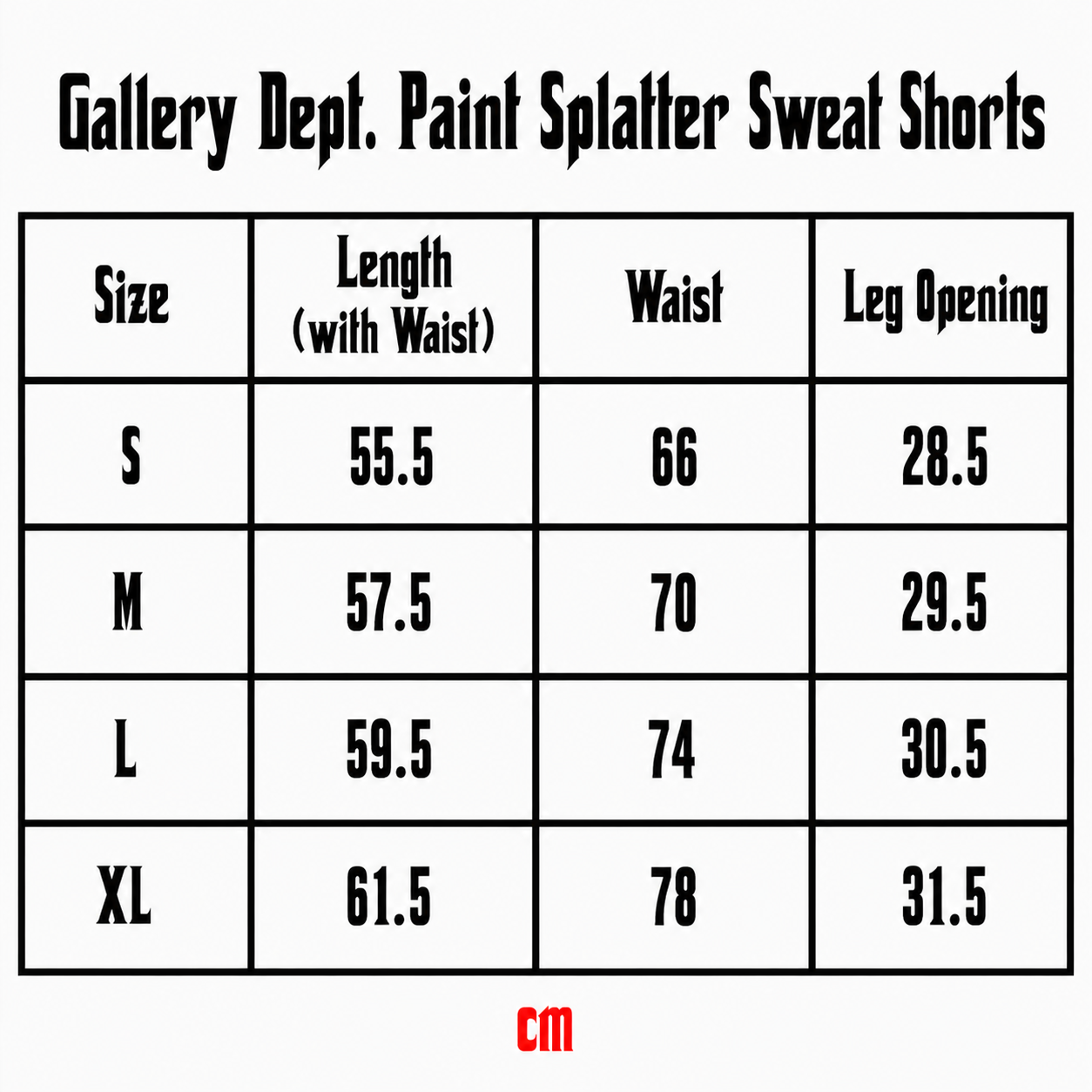 Gallery Dept. Paint Splatter Sweat Shorts - Black