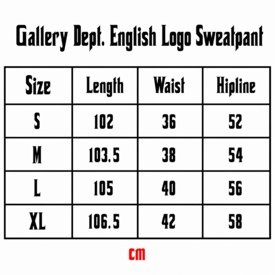 Gallery Dept. English Logo Sweatpant - Grey