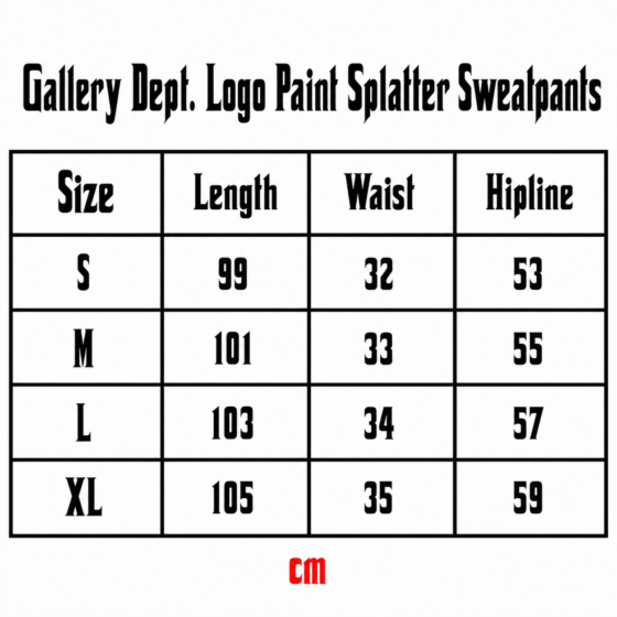 Gallery Dept. Paint Splatter Flare Sweatpants - Black