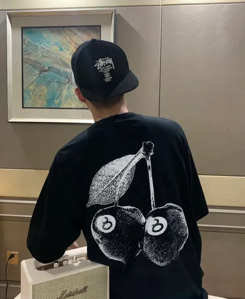 Stussy Cherry T-Shirt - Black