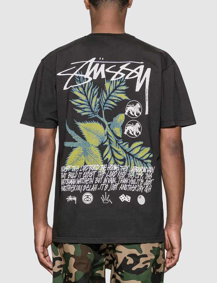 Stussy Green Grass T-Shirt - Black