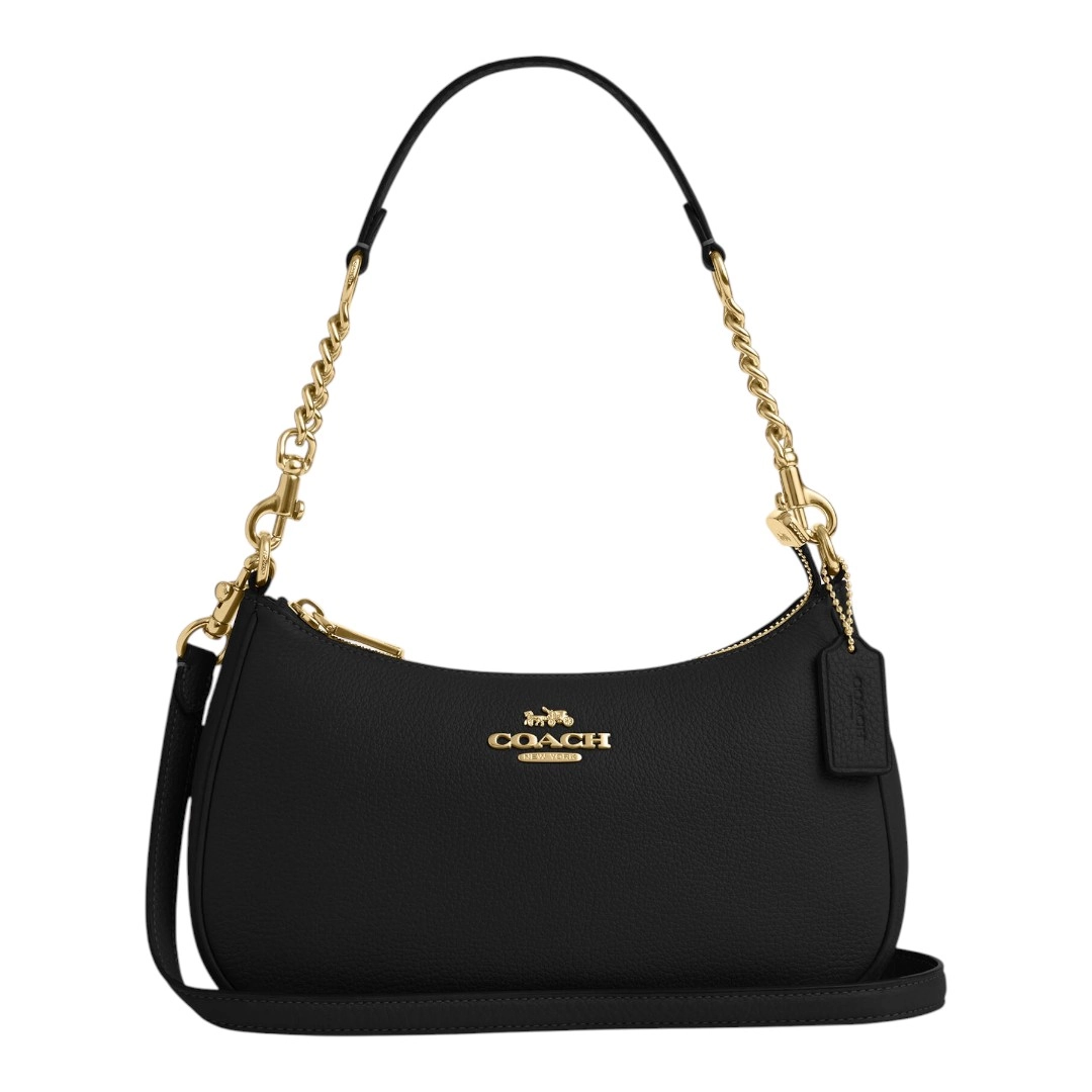 Coach Teri Shoulder Bag In Signature Canvas - Black