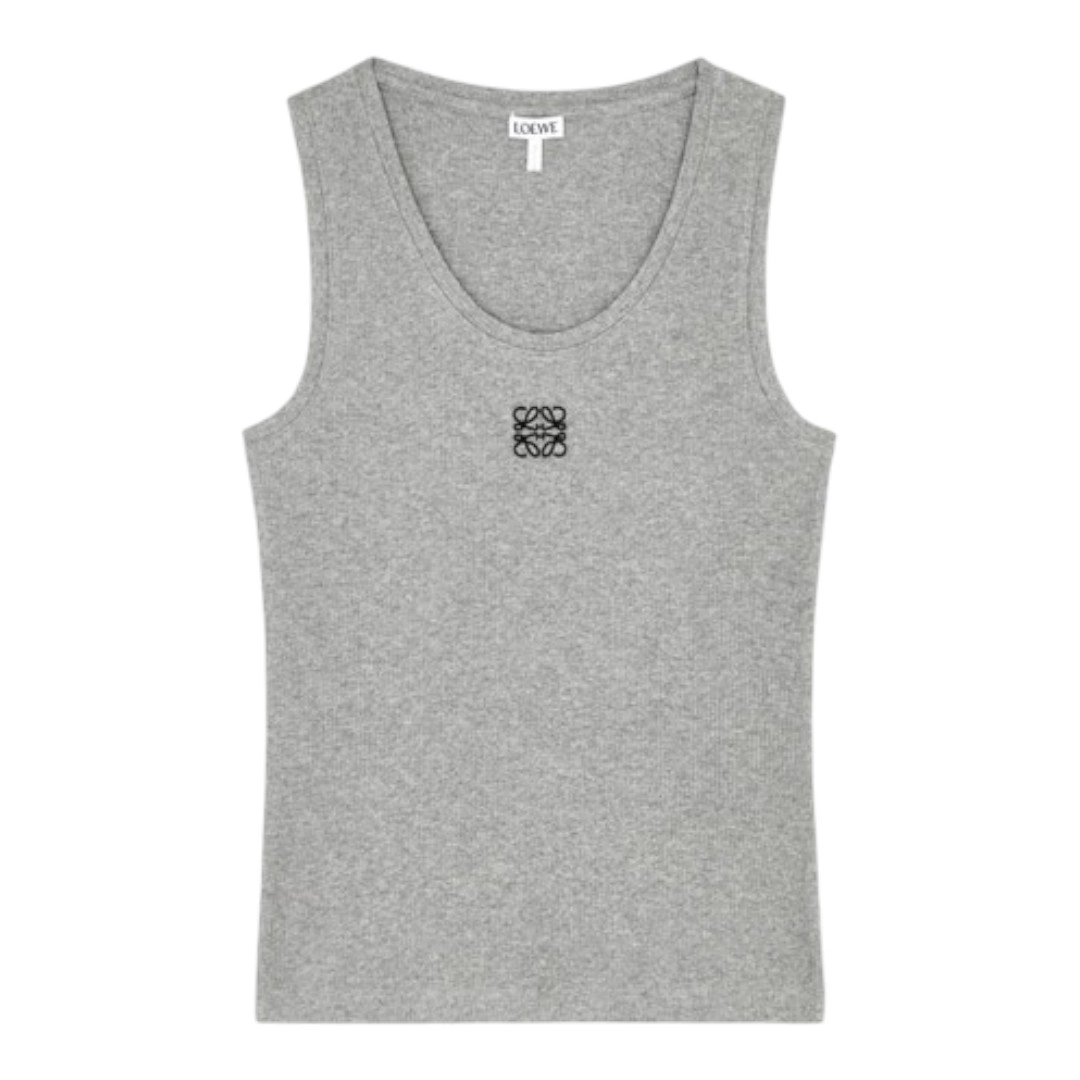 LOEWE Embroidered Anagram Tank Top - Gray