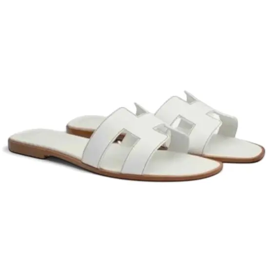 Hermès Oran Sandal - All inclusive sheep pattern white